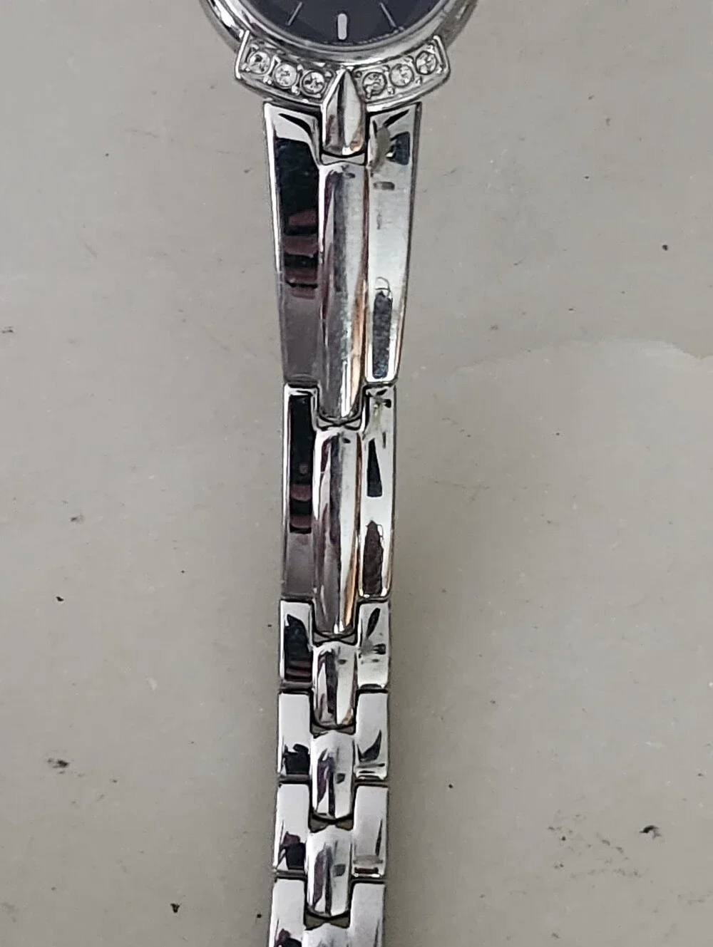 Citizen Eco Drive Silhouette Black Dial Ladies Silver Tone Watch
